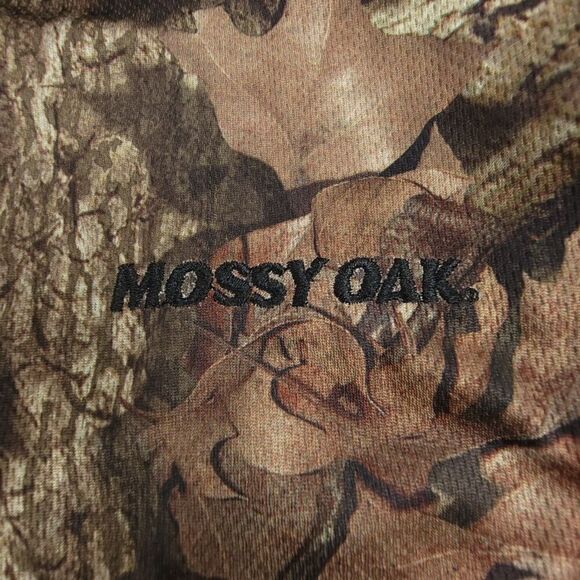 NEW Mossy Oak Crew Neck Mesh Long Sleeve Camo Hunting Shirt Mens Large Brown - Picture 3 of 6